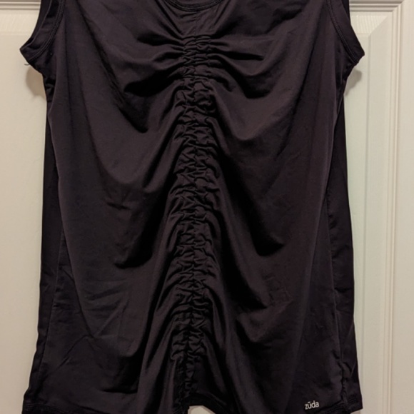 Zuda Black Z-Cool Ruched Front Tank Top Women's Size Extra Small XS - Picture 10 of 10